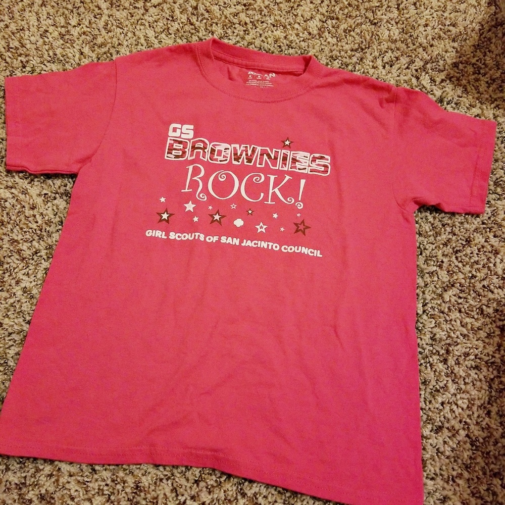 Girls Scout Brownies tee shirt top size M